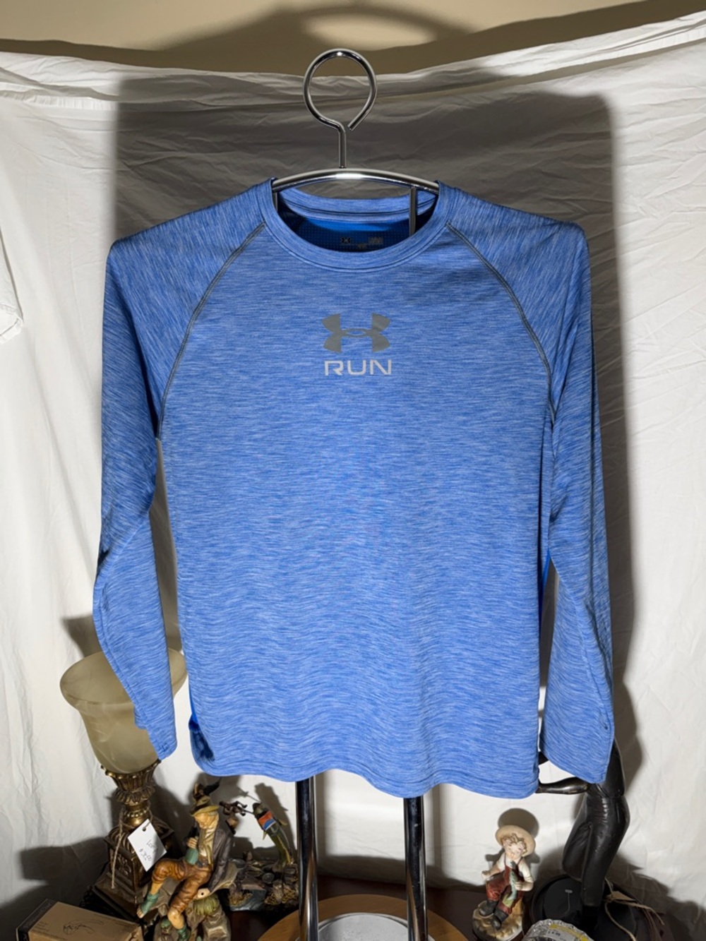 Under Armour Blue Heather Long-Sleeve Run Tee